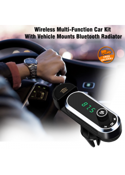 Super Wireless Multi-Function Car Kit With Vehicle Mounts Bluetooth Radiator, F1
